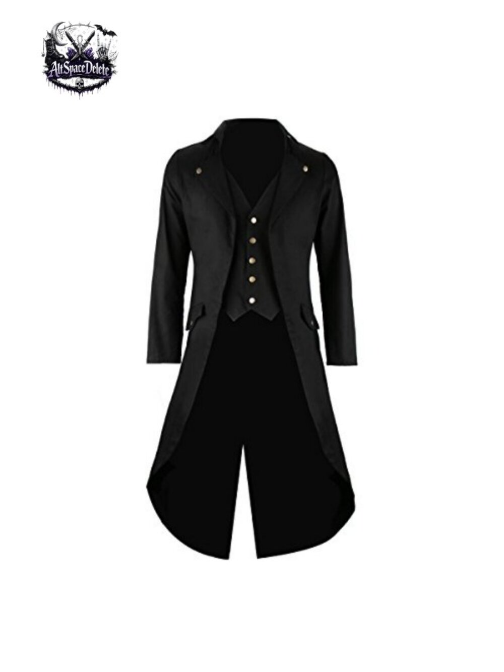 Men's 100% Polyester Tailcoat Jacket Steampunk Victorian Costume Halloween Long